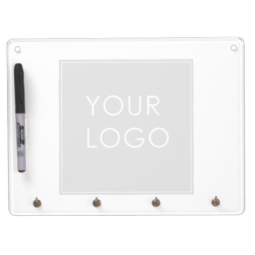 Customizable Modern Business Company Logo  Dry Erase Board With Keychain Holder