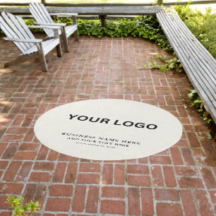 Customizable Modern Business Logo Rug   Branding