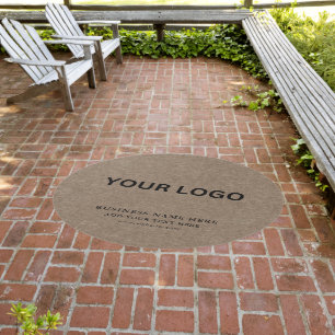 Customizable Modern Business Logo Rug Branding