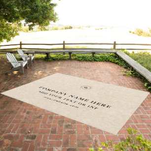 Customizable Modern Business Logo Rug   Branding