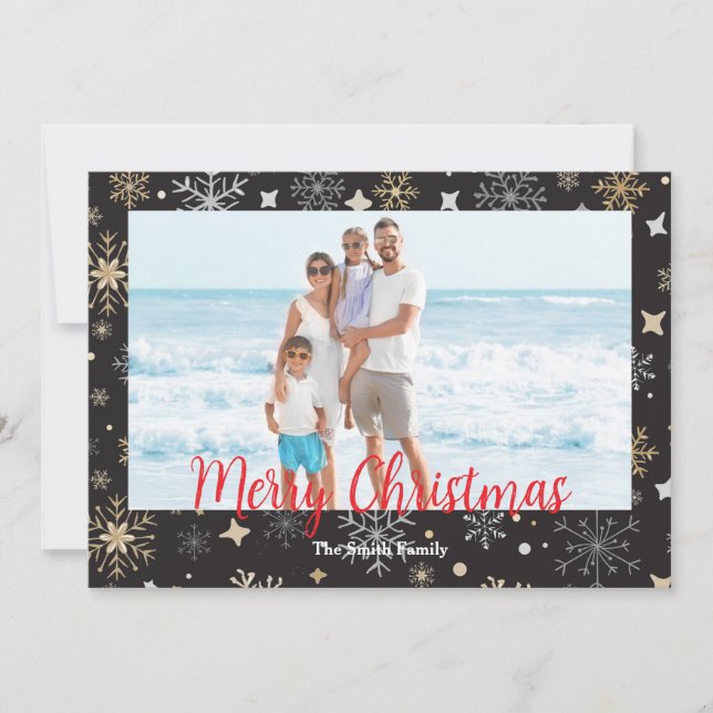 Customizable Modern Christmas Card (Front)