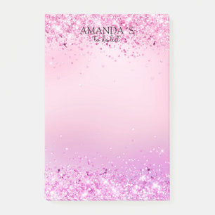 Customizable Modern Glitter Post-it Notes