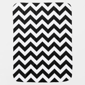 Customizable Modern Large Black Chevron Design Receiving Blanket