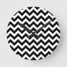 Customizable Modern Large White & Black Chevrons