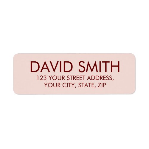 Customizable modern minimalist return address  label