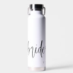 Customizable Modern Script Bridesmaid Gift  Water Bottle<br><div class="desc">This is a modern minimalist bridesmaid water bottle template featuring a beautiful calligraphy font. Personalize the name on this water bottle to create a special gift for your girls! All colors are editable. Select "edit using design tool" to see all of the editing features :)</div>