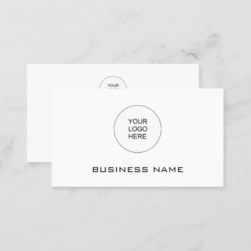 Customizable Modern Simple Logo Here Template Business Card
