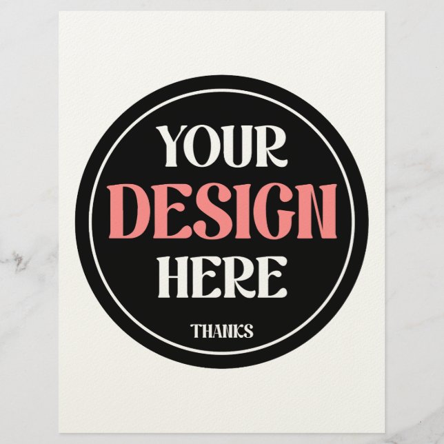 Customizable, modern, sleek & timeless letterhead (Front)
