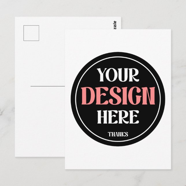 Customizable, modern, sleek & timeless postcard (Front/Back)