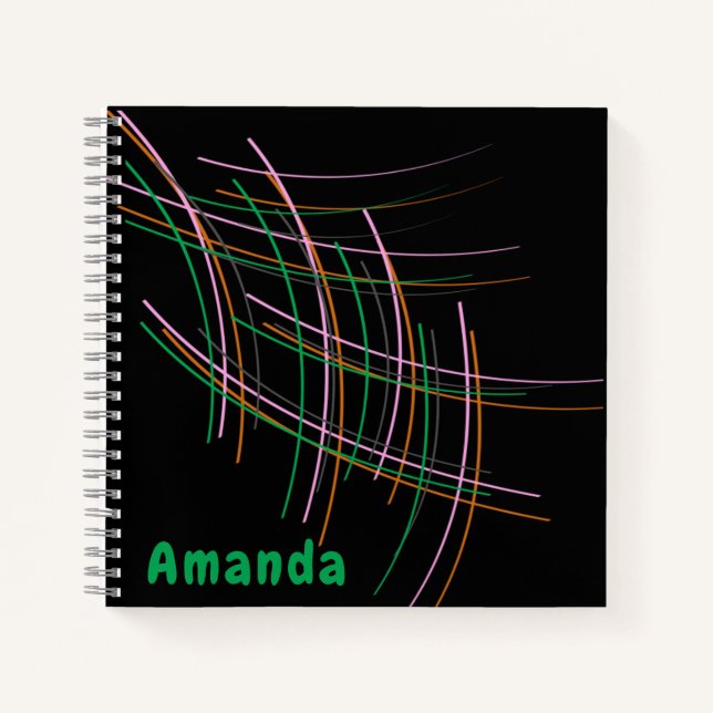 Customizable Modern Spiral Notebook (8.5 x 8.5 in) (Front)