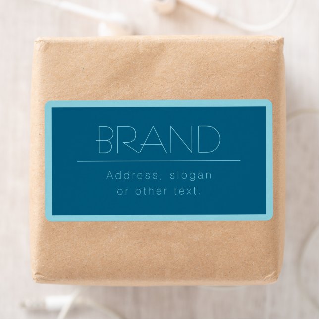 Customizable Modern Text | Ocean & Robin Egg Blue Label (Insitu)