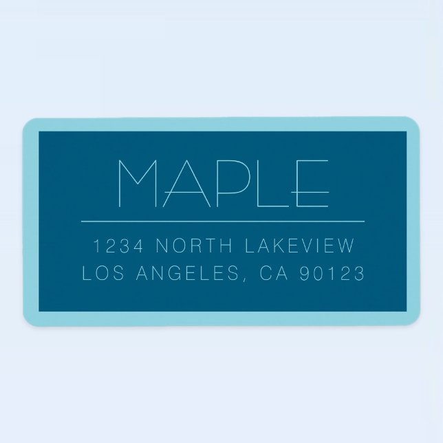 Customizable Modern Text | Ocean & Robin Egg Blue Label (Creator Uploaded)