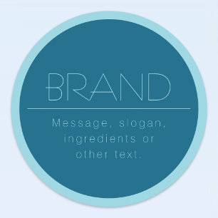 Customizable Modern Text   Ocean & Robin Egg Blue Labels