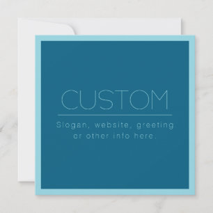 Customizable Modern Text   Ocean & Robin Egg Blue Note Card