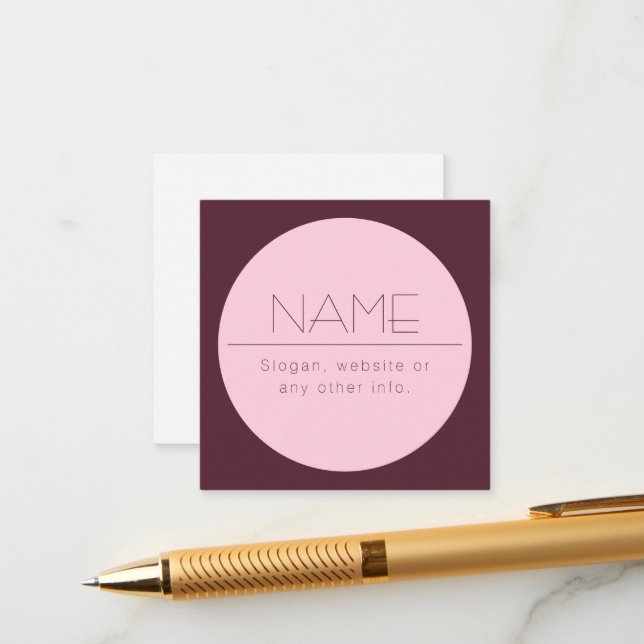Customizable Modern Text w/Border Enclosure Card (Front/Back In Situ)