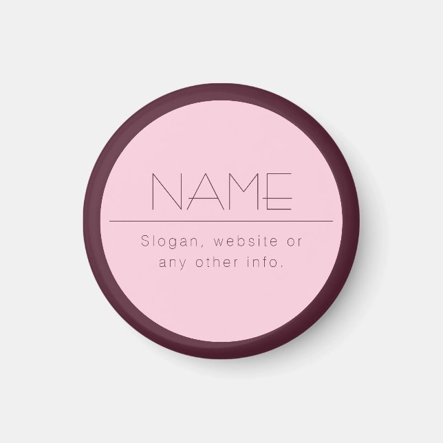 Customizable Modern Text w/Border Magnet (Front)
