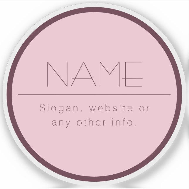 Customizable Modern Text w/Border Sticker (Front)