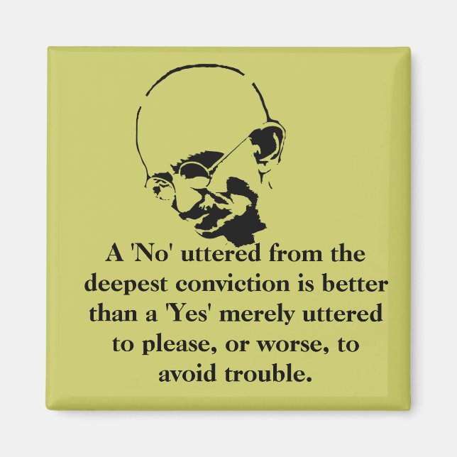Customizable Mohandas Gandhi Quote Magnet (Front)