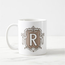 Customizable Monarchy Initial “R” Classic Mug