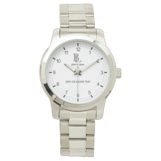 Customizable Monogram and Name Watch