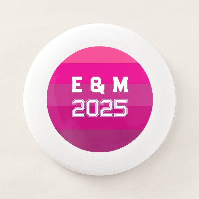 Customizable monogram and year  Wham-O frisbee (Front)