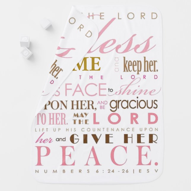 "Customizable Monogram" BABY BAPTISMAL BLANKET (In Situ)