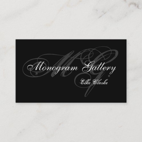 Customizable Monogram Business Card