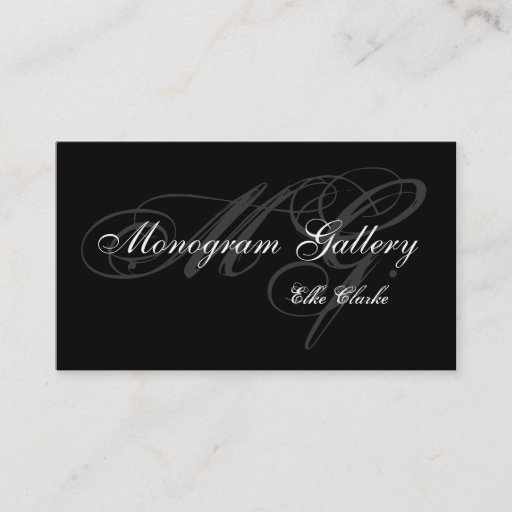 Customizable Customizable Monogram Business Card