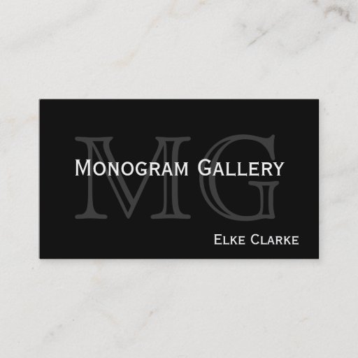 Customizable Customizable Monogram Business Card
