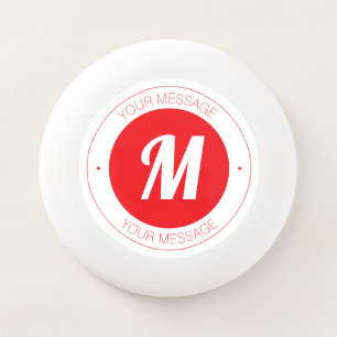 Customizable Monogram & Circular Text Template Wham-O Frisbee