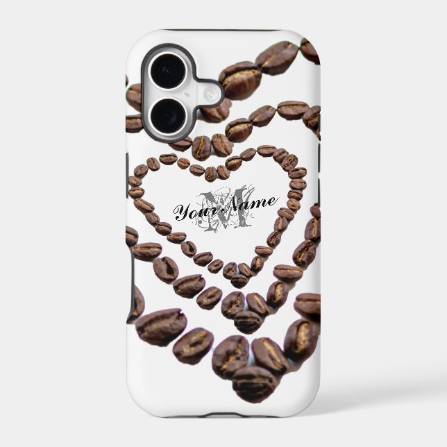 Customizable Monogram Coffeeholic phone case! Iphone Case (Back)