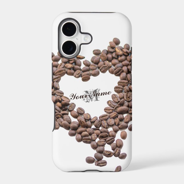 Customizable Monogram Coffeeholic phone case! Iphone Case (Back)