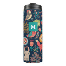 Customizable Monogram Forest style Thermal Tumbler