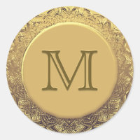 Customizable Monogram Gold Seal