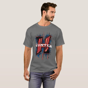 Customizable Monogram "H": Graffiti Spray Paint T-Shirt