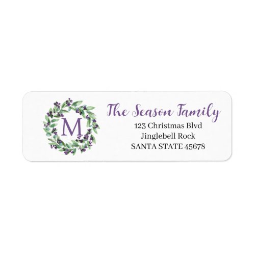 Customizable Monogram Label Christmas