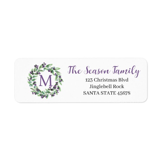 Customizable Monogram Label Christmas (Front)