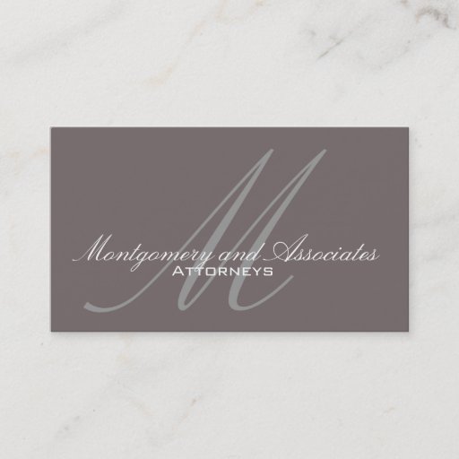 Customizable Customizable Monogram Lawyer Business Cards