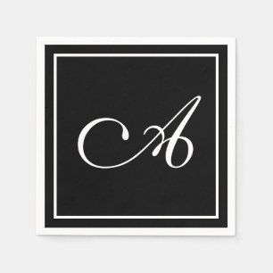 Customizable Monogram Letter Napkins