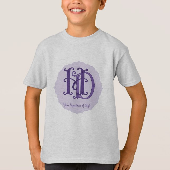 Customizable Monogram Merchandise  T-Shirt (Front)