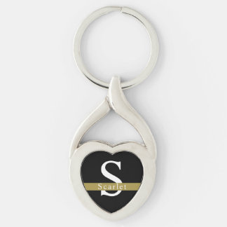Customizable Monogram Name Keychain
