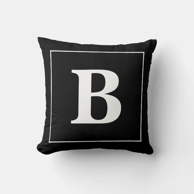 Customizable Monogram on Throw Pillow (Front)