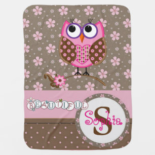 CUSTOMIZABLE Monogram/Owl BABY BLANKET