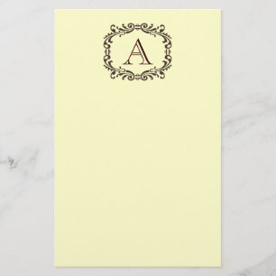 Customizable Monogram Stationary Stationery
