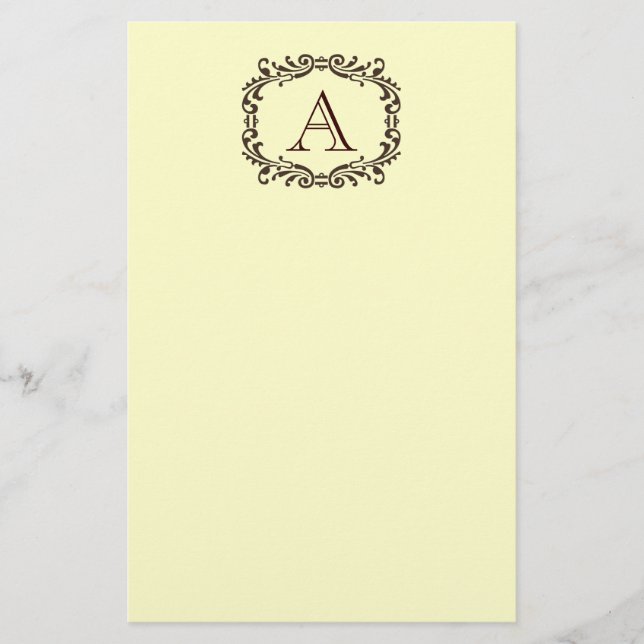 Customizable Monogram Stationary Stationery (Front)