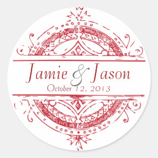 Customizable monogram sticker