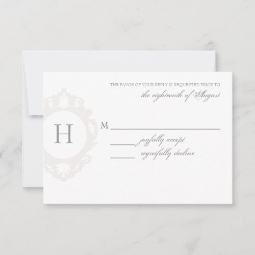 Customizable Monogram Wedding RSVP Card