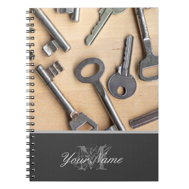 Customizable Monogram with different keys! Notebook (Front)