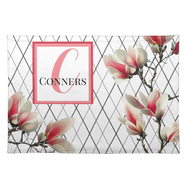 Customizable Monogrammed Cloth Table Placemat (Front)