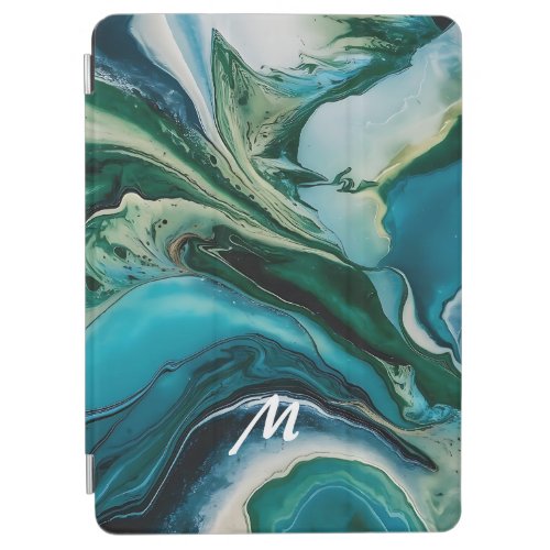 Customizable Monogrammed Marble Resin Design  iPad Air Cover